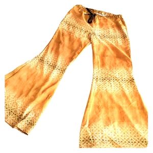 Sheer boho flare lounge pants